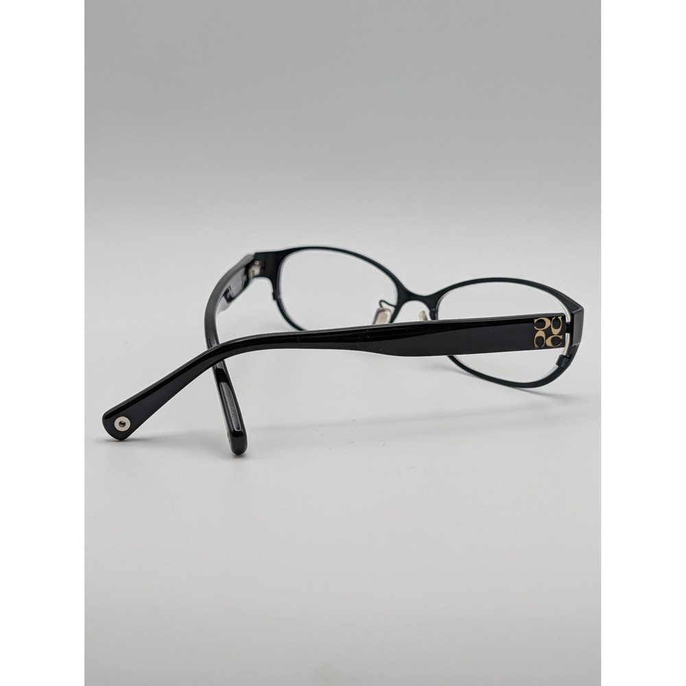 Coach HC 5029 Ashby‎ Eyeglasses Satin Black Gold Signature C Logo Oval Frames